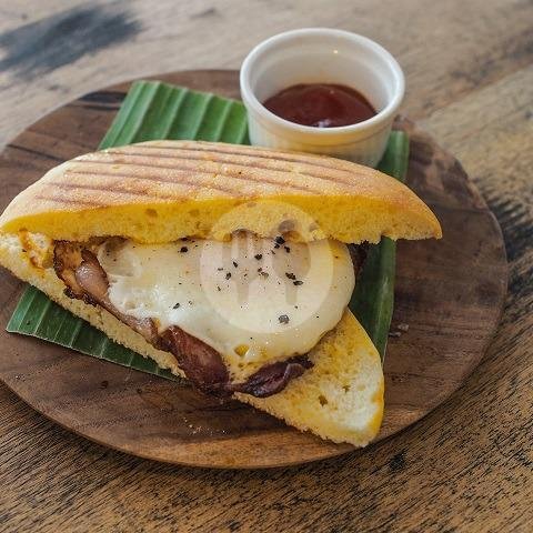 Egg & Bacon Roll - Large menu The Koop Roaster & Cafe, Seminyak