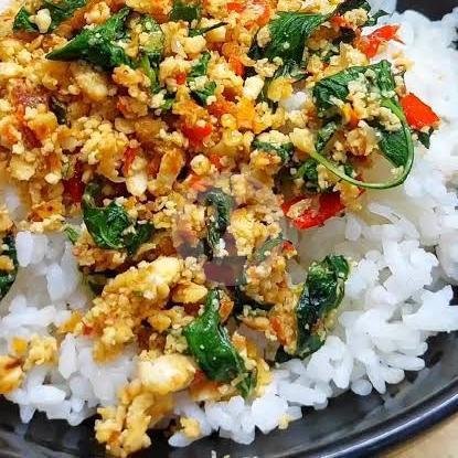 Nasi Telur Orak Arik Kemangi menu Ayam Geprek & Nasi Telur Si Ndoweeer, Pulau Galang