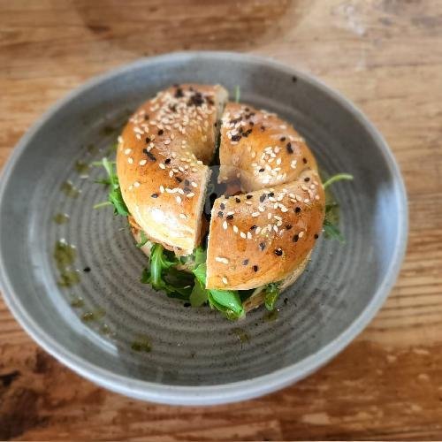 Salmon Bagel (Contain Nuts ) menu Mowies Berawa, Canggu