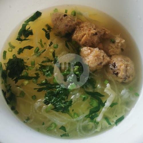 Bakso Vegan menu Narayana Vegetarian - Nasi campur Vegan