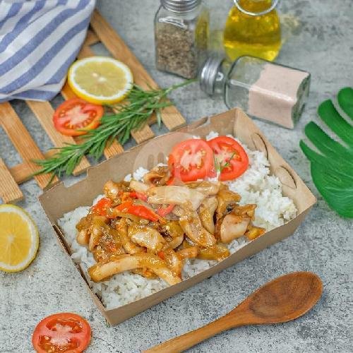 Nasi Cumi Saos Tiram menu Cumi Doerrr Genteng Biru, Blues Cafe