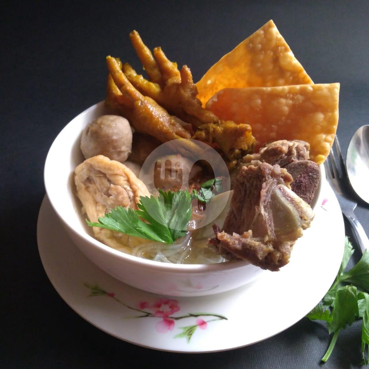 Bakso Ceker Bebalung menu Mie Ayam Syafana, Ruko Rembiga