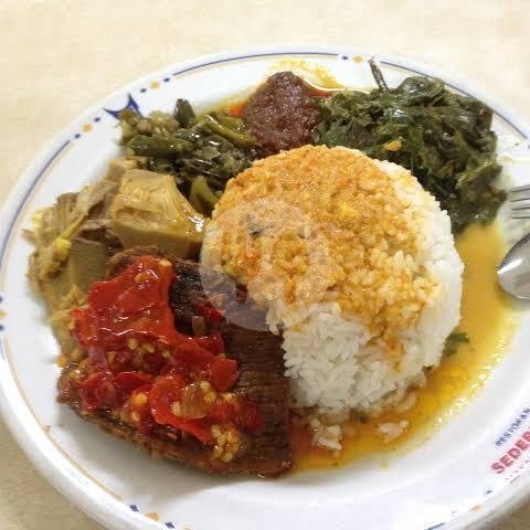 Nasi Dendeng Balado menu RM. Padang Minang Raya, Hos Cokroaminoto