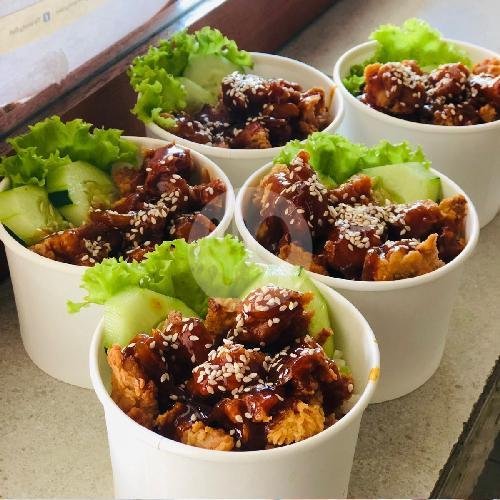 Chicken Bbq Rice Bowls menu Threestycake, Mengwi