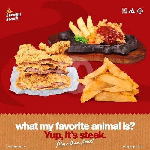 Crispy Beef Steak menu STEAKIE KITCHEN, Pemogan