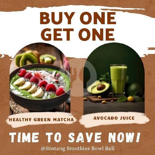 Healthy Green Matcha + Avocado Juice Free menu Bintang Smoothies Bowl and Juice, Legian