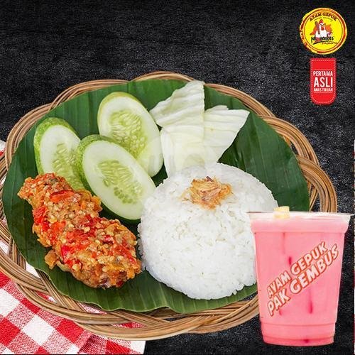 Paket Gempi Ekonomis menu Ayam Gepuk Pak Gembus, Tabanan Bali