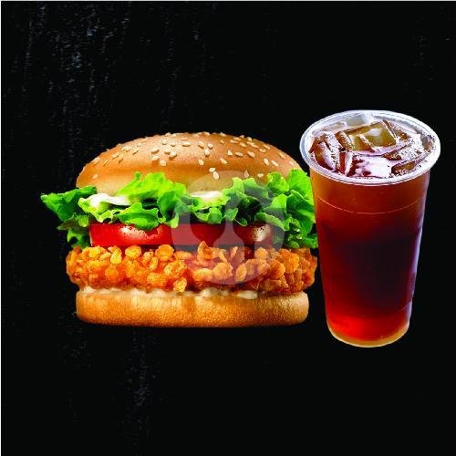 Paket Burger menu Asla Fried Chicken & LALAPAN, Labuapi Telagawaru