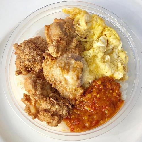 Paket Besar Ayam Crispy Sambal Rica menu Warung Nasi Campur Manado, Denpasar