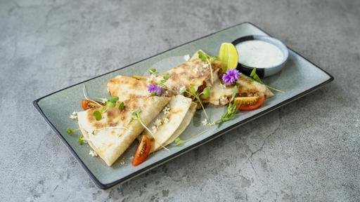 CHICKEN QUESADILLA (AD016) menu ADDICTED CAFE, SANDWICH, COFFEE, JUICES, BURGERS, Umalas