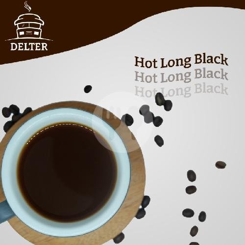 Hot Long Black menu Kopi Delter