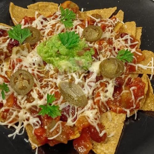 Spicy Beef and Vegetables Nachos menu XO Burger Bali, Puri Gading