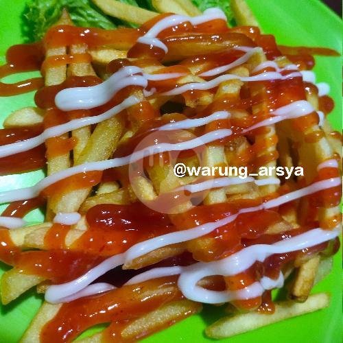 Kentang Goreng Pedas Mayo/french Fries Spicy Sauce And Mayonnaise menu Warung Arsya Halal Pizza, Burger, Corndog, Pulau Bungin