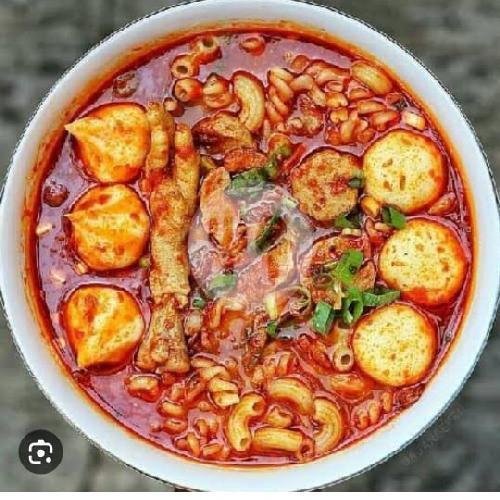 Seblak Spesial Lengkap menu SEBLAK PRASMANAN TEH INDRI, Depan Alfamart Goa Gong