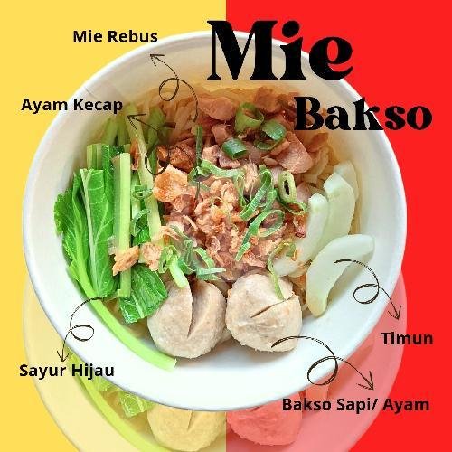 Mie Ayam Bakso Sapi/ Ayam menu Bakso Idolaku, Denpasar