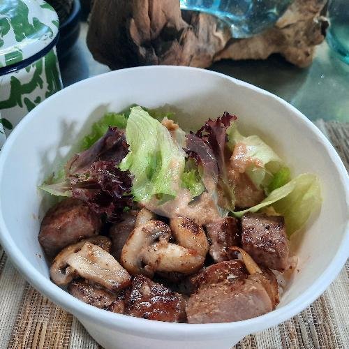 Wagyu Saikoro Steak On Rice Bowl menu Wagyu To Go, Jimbaran
