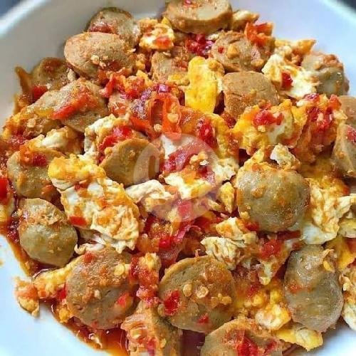 Nasi Telur Orak Arik Bakso menu Ayam Geprek & Nasi Telur Si Ndoweeer, Pulau Galang