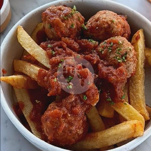 Loaded Belgian Fries Chicken Meatball menu Legends Bistro Bar & Sports, Berawa