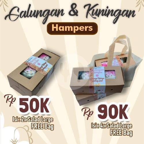 Hampers 2x Salad Large Free Bag + Kartu Ucapan menu Salad Yoo, Waturenggong