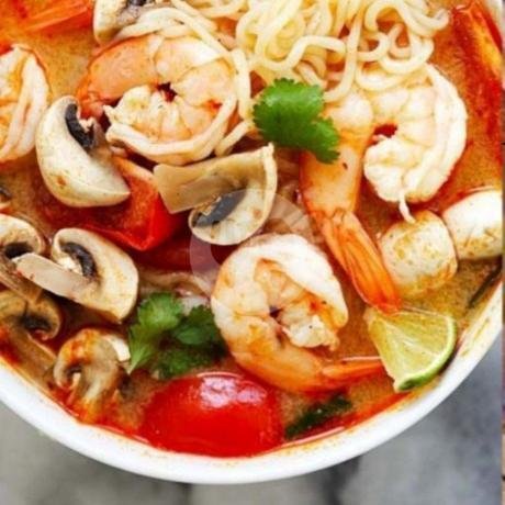 Tom yum seafood spicy thai soup menu Aksata Bar, Canggu