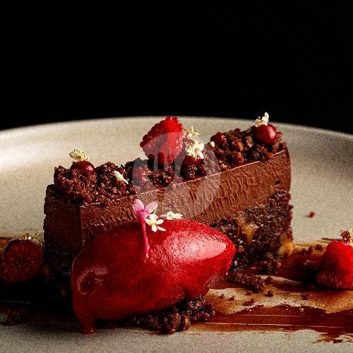 Triple Chocolate Fudge Cake (Vg) menu Mostly Restaurant, Pererenan, Mengwi, Badung