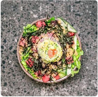 Ahi Tuna Poke menu Unibowl Pokebowl (Healthy, Bowl, Salad, Sashimi), Batu Belig