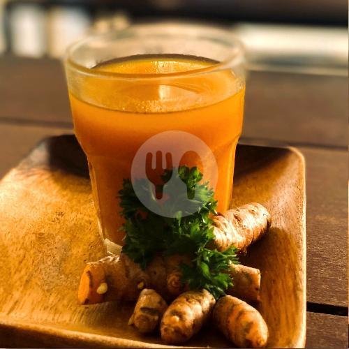 Kunyit Asam (Turmeric Jamu) 12 Oz menu Goji Goji Vegan Bowl, Kerobokan