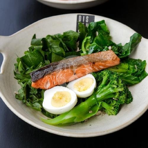 Salmon and Egg menu Dispensary By Body Factory, Canggu