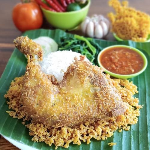 Ayam Goreng Kalasan Paha Utuh + Nasi menu Iam Bakar Mager, Kediri Tabanan