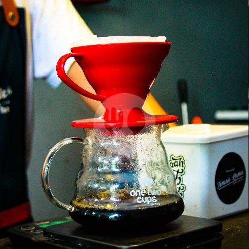 V60 Best Beans menu Teman Lama Kopi, Meninting Raya