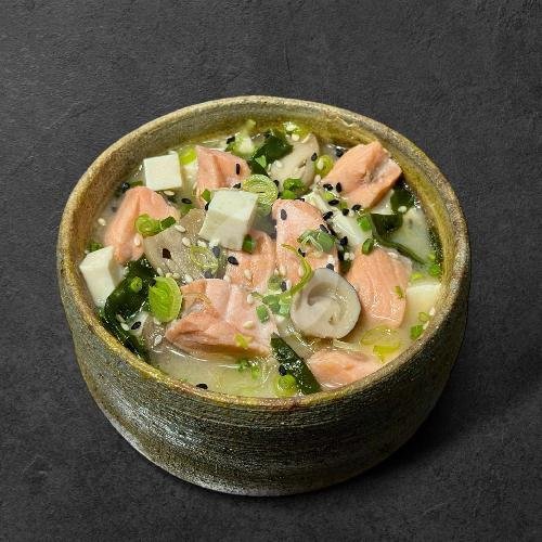 Salmon Miso Soup menu Philadelphia Bali, Sushi & Oyster, Canggu