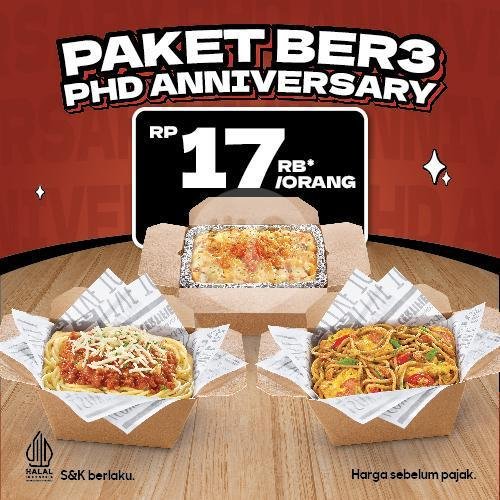 PHD Anniv PASTA Buat Ber-3 menu Pizza Hut Delivery - PHD, Kerobokan