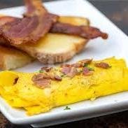 Breakfast + toas+sausage +omelette +bacon and butter menu Warung Wulan, Perum. Gria Nuansa Raya