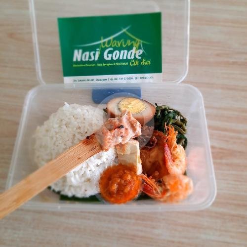 Lunch Box Plastik menu Warung Nasi Gonde Cik Swi, Sutomo