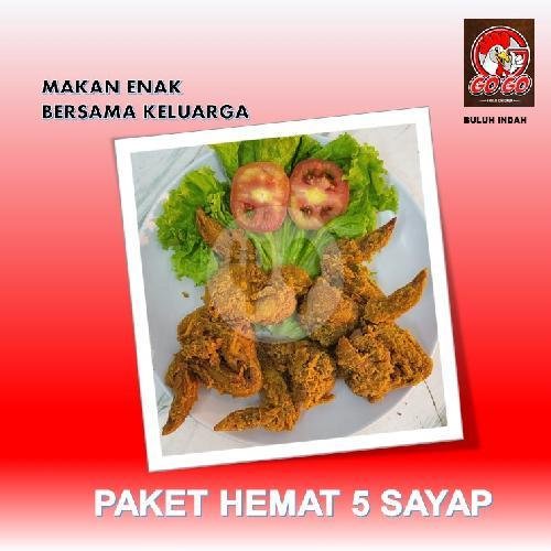 Paket Hemat 5 Sayap Ayam Spesial menu Gogo Fried Chicken, Buluh Indah