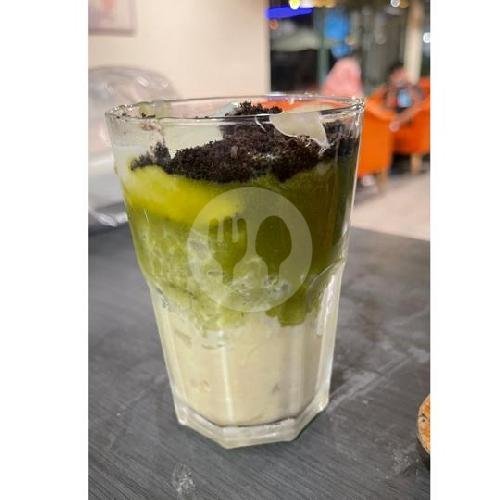Durian Greentea menu Es Kepal Pagutan, Mataram