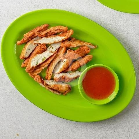 Otak Otak Goreng menu Mie Bakso Lidi, Gunung Merapi