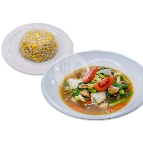 Nasi Capcay menu Brown Table