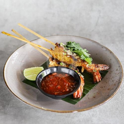 LEMON GARLIC PRAWN SATAY menu Bangkok Hustle Thai Food, Semat Raya