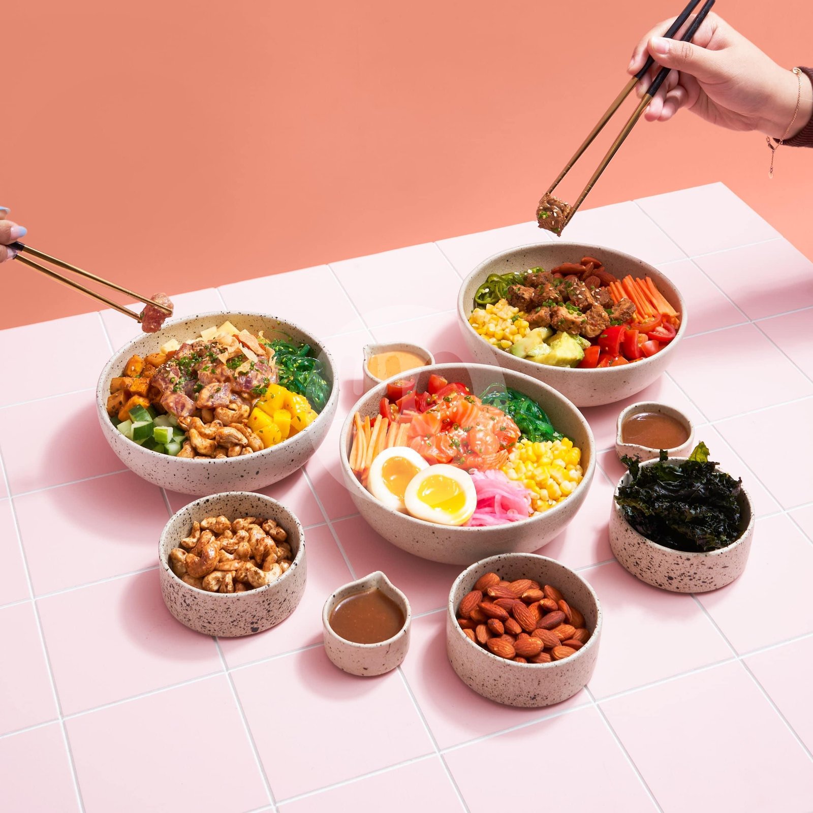 2 Signature Tempeh / Chicken + 2 Drinks menu Poke Theory, Canggu