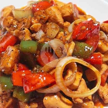 Ayam Lada Hitam/Blackpeper Chicken menu WHYME KITCHEN Chinese Food, Rice Box, Glogor Carik