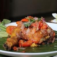 Ayam Goreng Rica menu Warung Bendega, Denpasar
