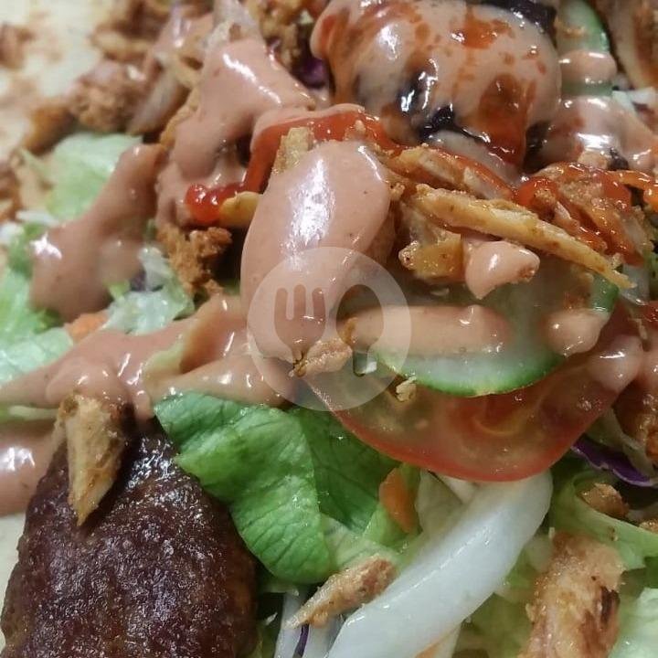 Mix Kebab Wrap Or Pita menu Yaprak Kebab Falafel, Bali Cliff