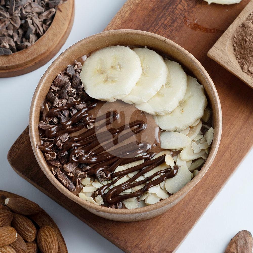 Cacao Smoothie Bowl menu Sacred Cacao-Raw Chocolate, Healthy Waffle, Vegan, Canggu