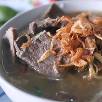 Soto Sapi + Nasi Putih ( Beef Soup ) menu Warung Curhat, Jimbaran