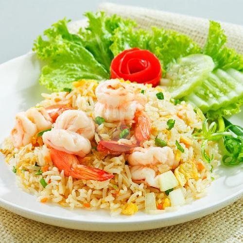 Nasi goreng Udang. menu Nasi Goreng Seafood & Ayam Bakar Ibu Yani