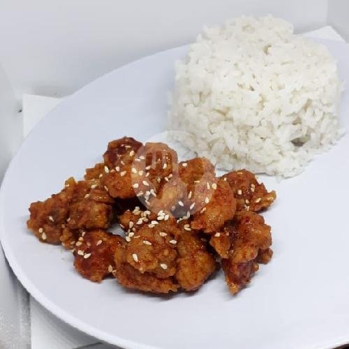Bites Rice menu Macrome Hanna Chicken, Tibung Sari