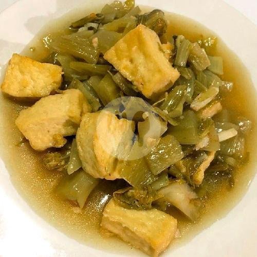 Sayur Asin Ca Tahu (Sautee Salted Vegetables with Tofu) menu Aroma Chinese Seafood Restaurant, Cakranegara