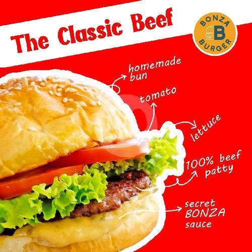 The Classic Burger menu Bonza Burger, Sanur