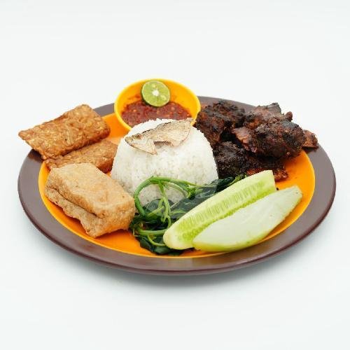 Nasi Tempong Iga Sapi Bakar menu Tempong Lalah, Tuban